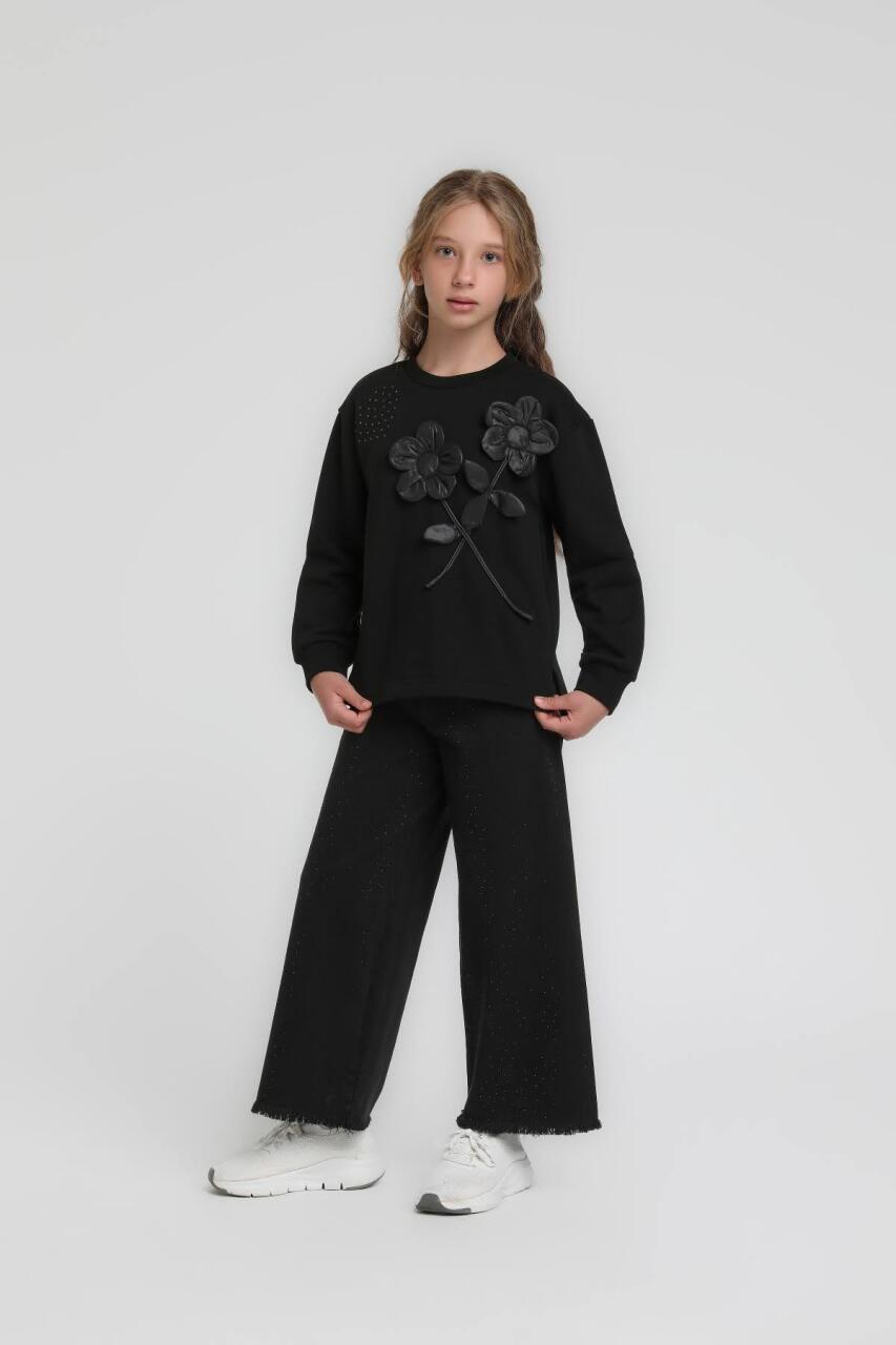 Kız Çocuk Sweatşirt 10-14 Yaş 36076 - 2