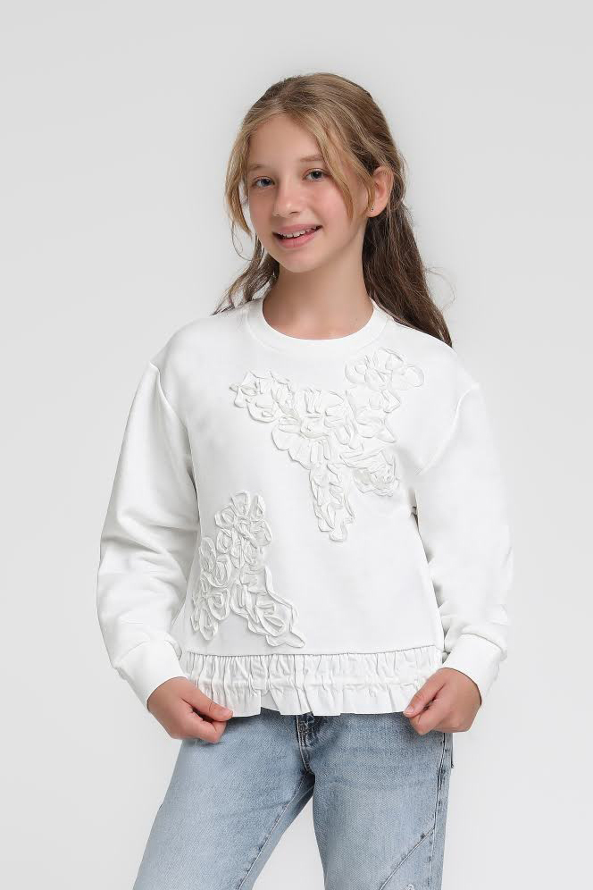 Kız Çocuk Sweatşirt 5-9 Yaş 36075 - 1