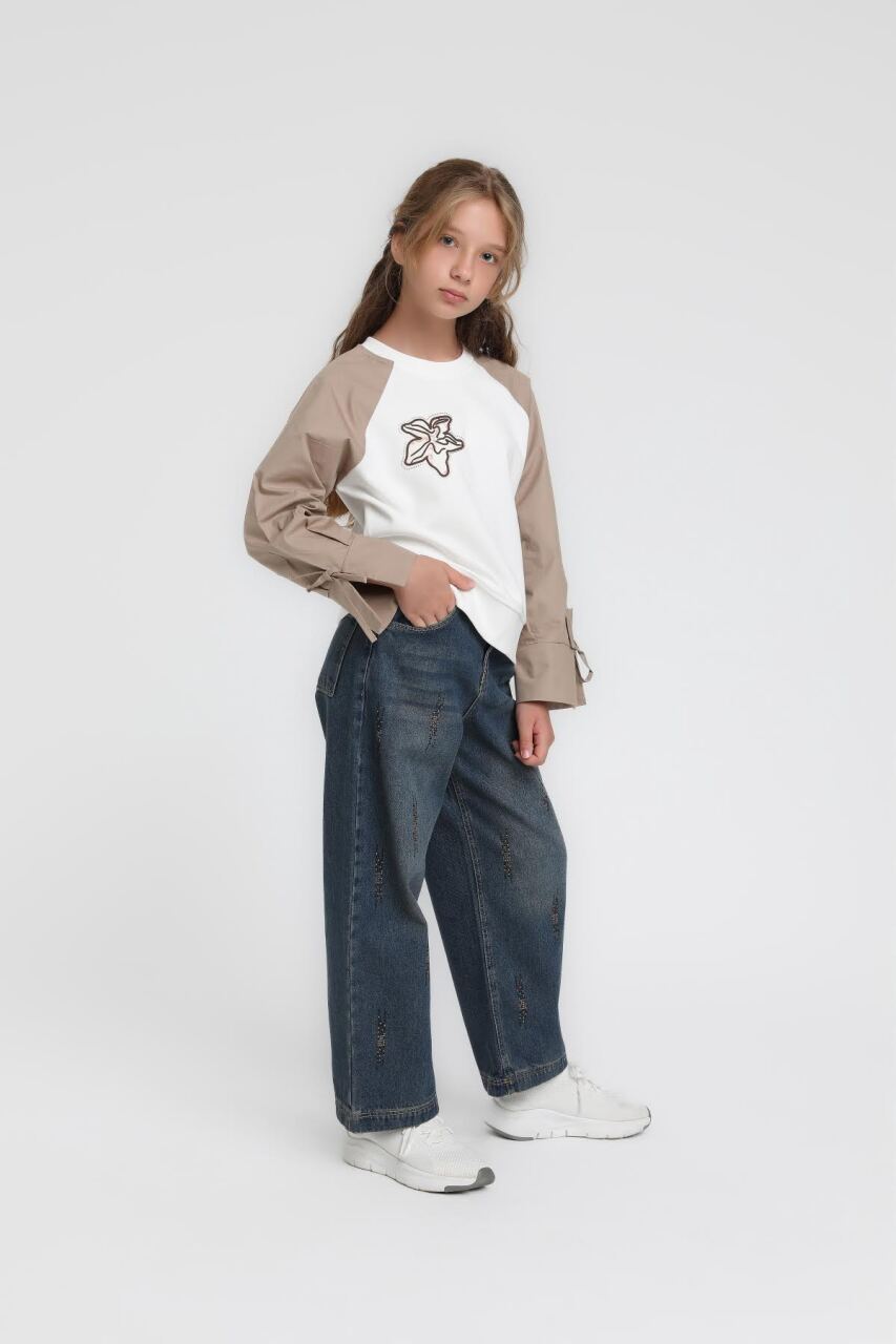 Kız Çocuk Sweatşirt 5-9 Yaş 36081 - 2