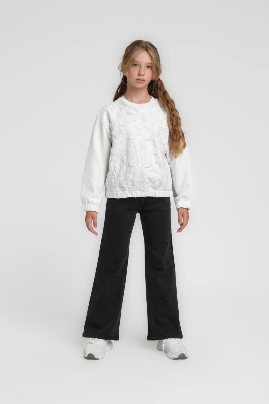 Kız Çocuk Sweatshirt 5-9 Yaş 36072 - 1