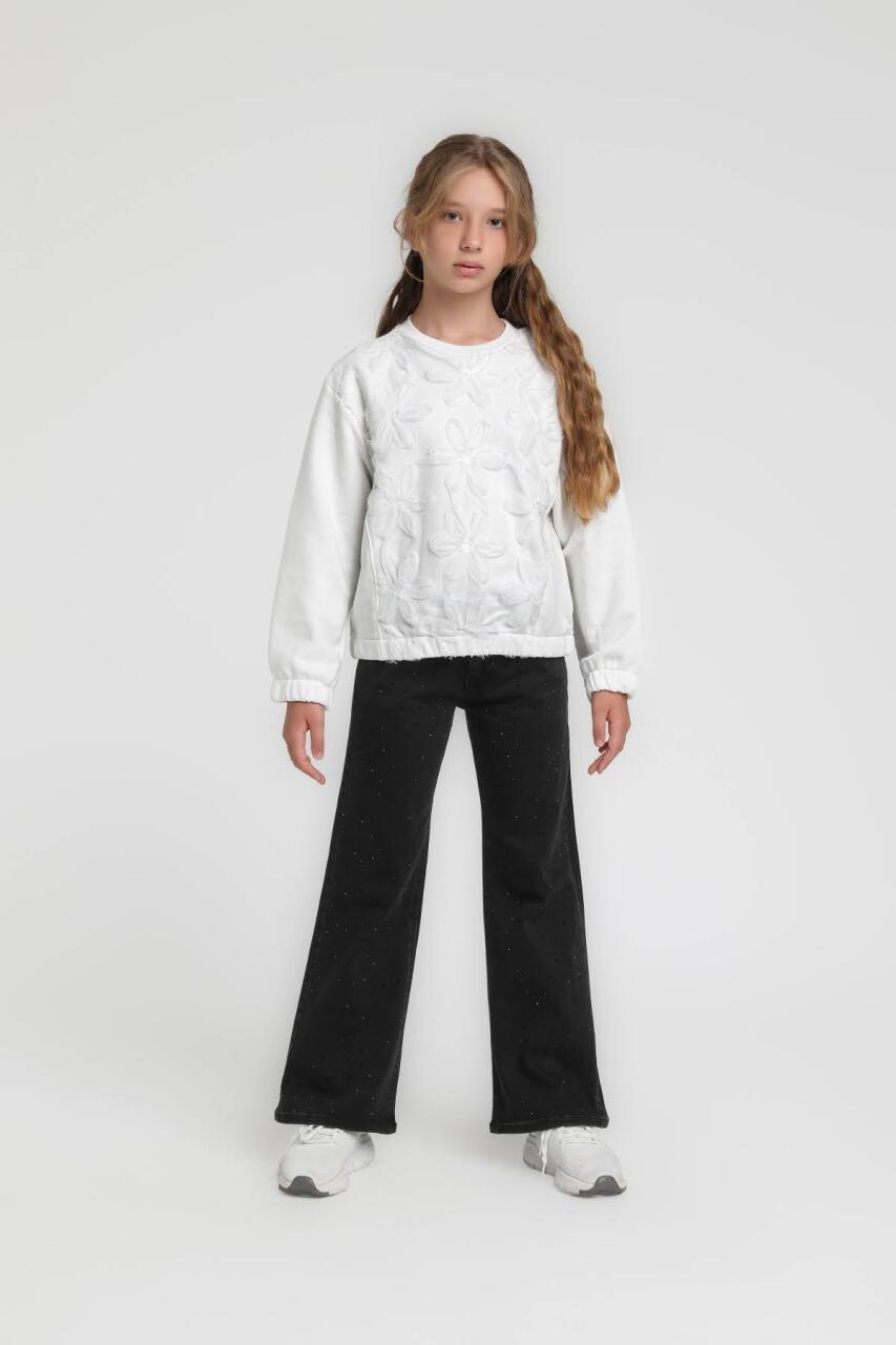 Kız Çocuk Sweatshirt 10-14 Yaş 36072 - 2