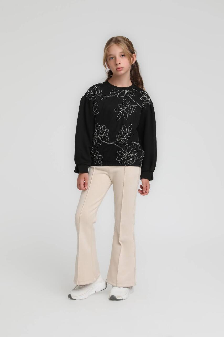 Kız Çocuk Sweatshirt 5-9 Yaş 35839 - 2
