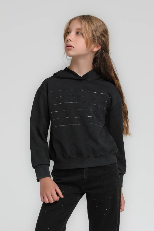 Kız Çocuk Kapşonlu Sweatshirt 10-14 Yaş 36086 - 1