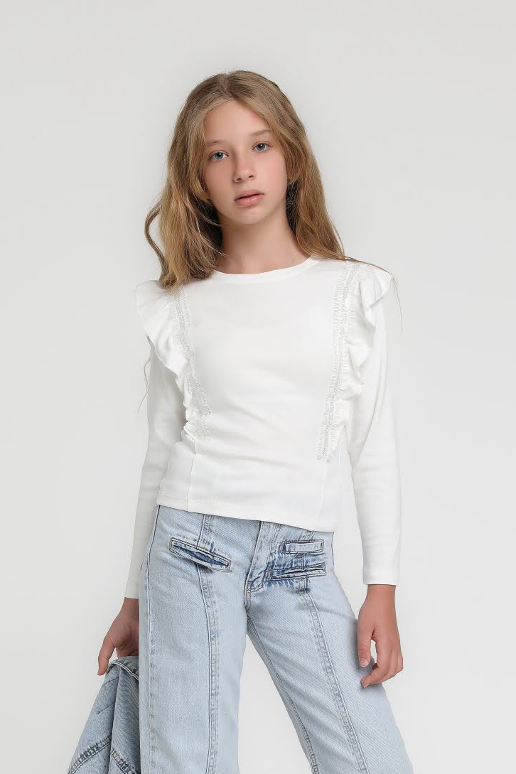 Kız Çocuk Sweatshirt 5-9 Yaş 36087 - 1