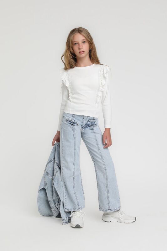 Kız Çocuk Sweatshirt 5-9 Yaş 36087 - 2