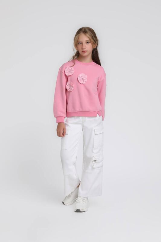 Kız Çocuk Sweatshirt 5-9 Yaş 35885 - 2