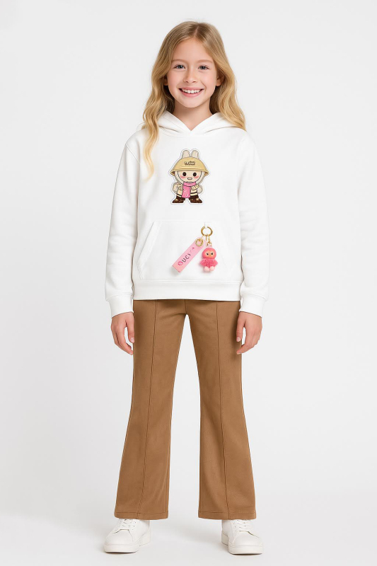 Kız Çocuk Labubu Sweatshirt 5-9 Yaş 36092 - 2