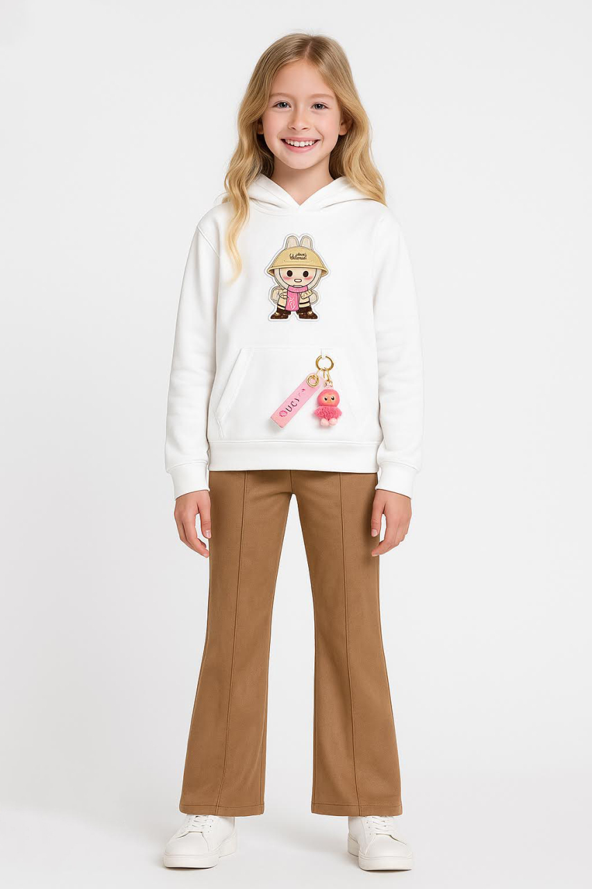 Kız Çocuk Labubu Sweatshirt 5-9 Yaş 36092 - 2