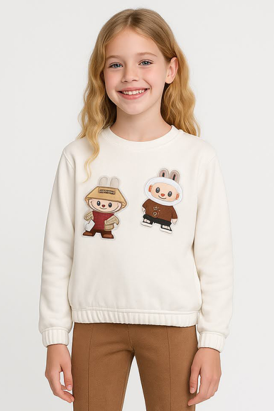 Kız Çocuk Sweatshirt 5-9 Yaş 36091 - 1