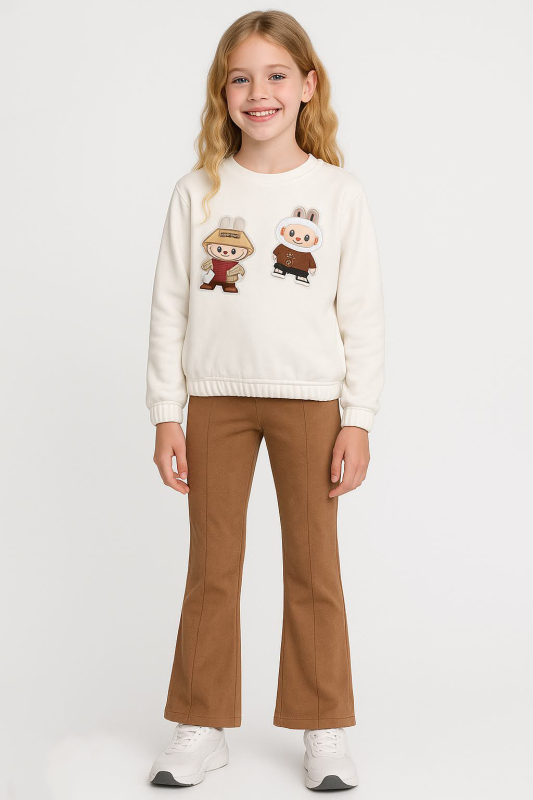 Kız Çocuk Sweatshirt 5-9 Yaş 36091 - 2