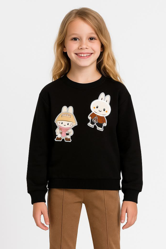 Kız Çocuk Sweatshirt 5-9 Yaş 36091 
