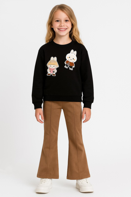 Kız Çocuk Sweatshirt 5-9 Yaş 36091 - 2