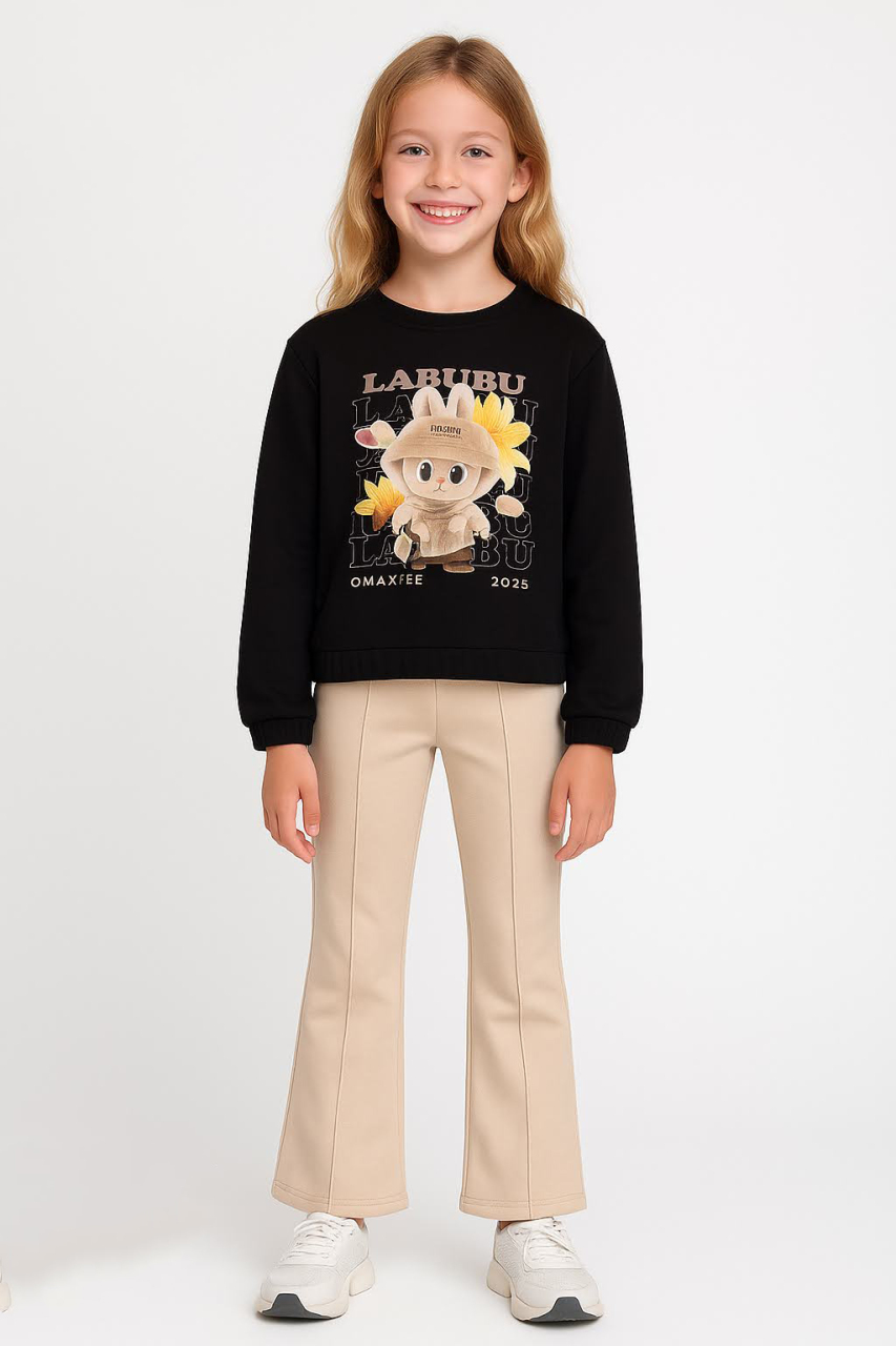 Kız Çocuk Sweatshirt 5-9 Yaş 36093 - 2