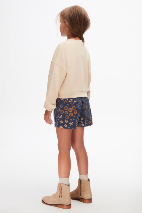 Kız Çocuk Sweatshirt 4-8 Yaş 37515 Krem - 6