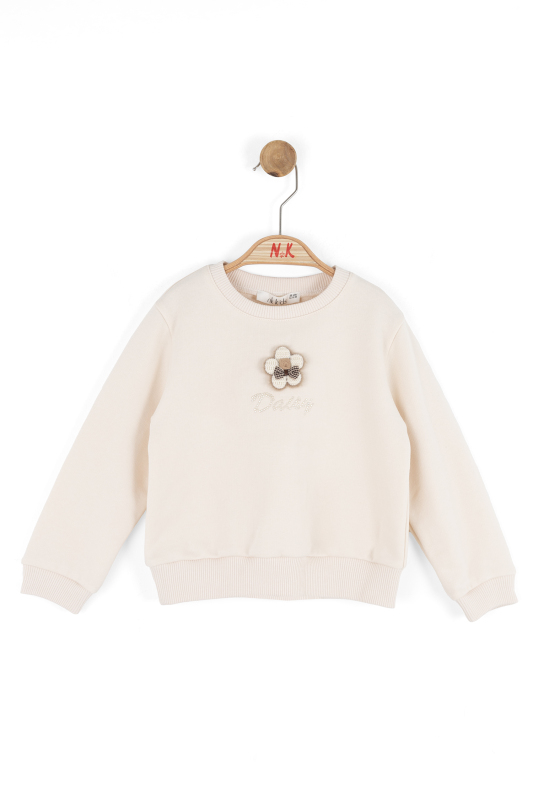 Kız Çocuk Sweatşirt 9 Ay -4 Yaş 39609 Krem - NK KİDS