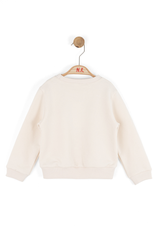 Kız Çocuk Sweatşirt 9 Ay -4 Yaş 39609 Krem - 2