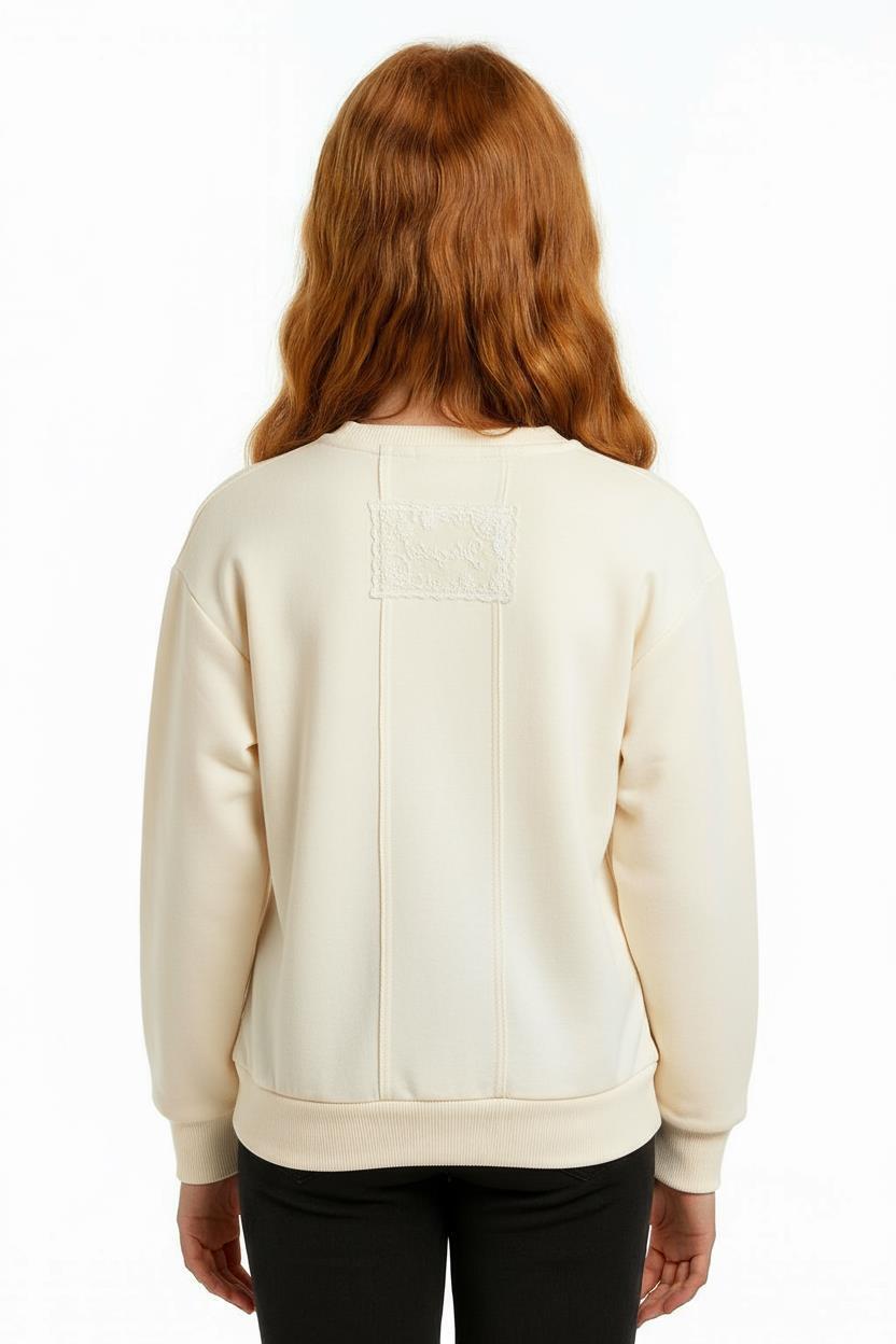 Kız Çocuk Sweatşirt 1-4 Yaş 39610 Krem - 2