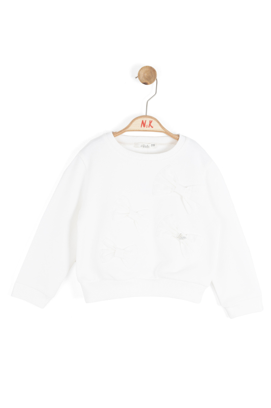 Kız Çocuk Sweatşirt 9 Ay - 4 Yaş 39617 Ekru - NK KİDS