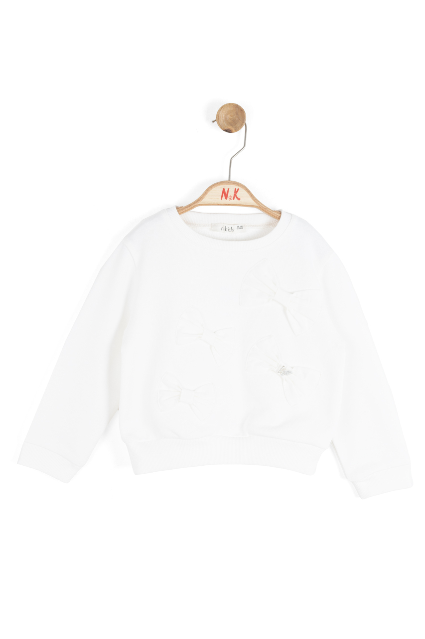 Kız Çocuk Sweatşirt 9 Ay - 4 Yaş 39617 Ekru - 1