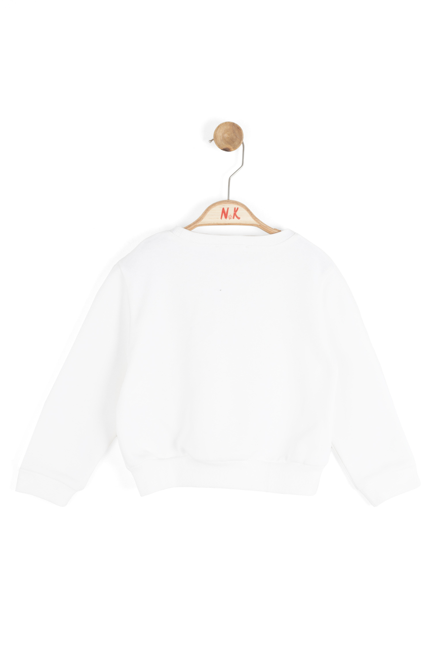 Kız Çocuk Sweatşirt 9 Ay - 4 Yaş 39617 Ekru - 2