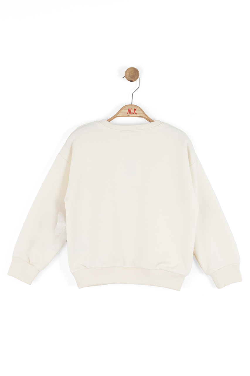 Kız Çocuk Sweatşirt 4-8 Yaş 39506 Krem - 3