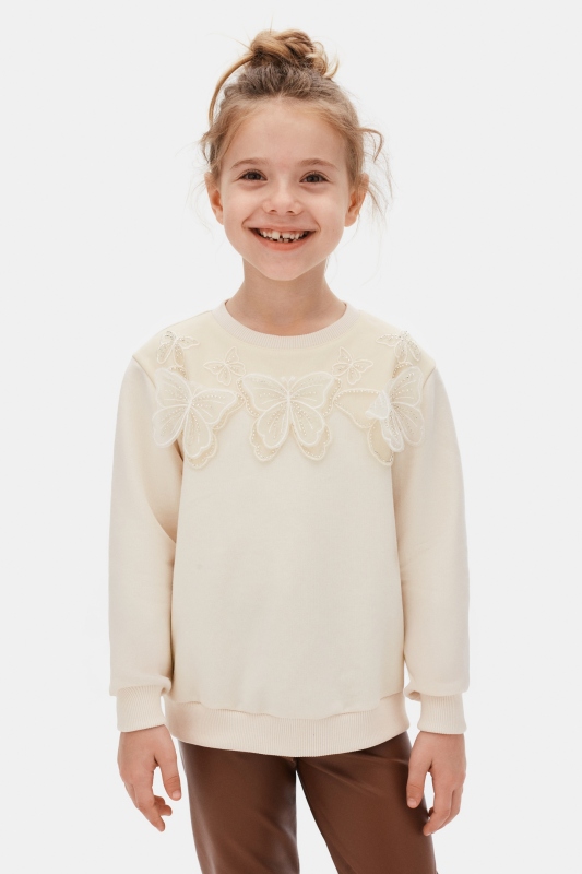 Kız Çocuk Sweatşirt 4-8 Yaş 39511 Krem - NK KİDS