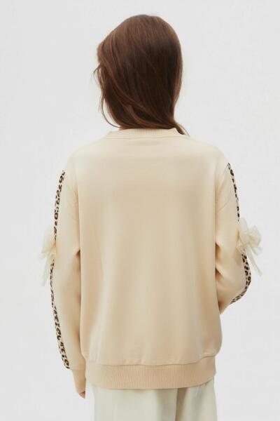 Kız Çocuk Sweatşirt 4-8 Yaş 39516 Krem - 2