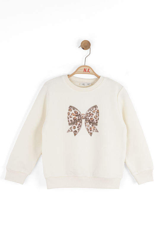 Kız Çocuk Sweatşirt 4-8 Yaş 39530 Krem - 2