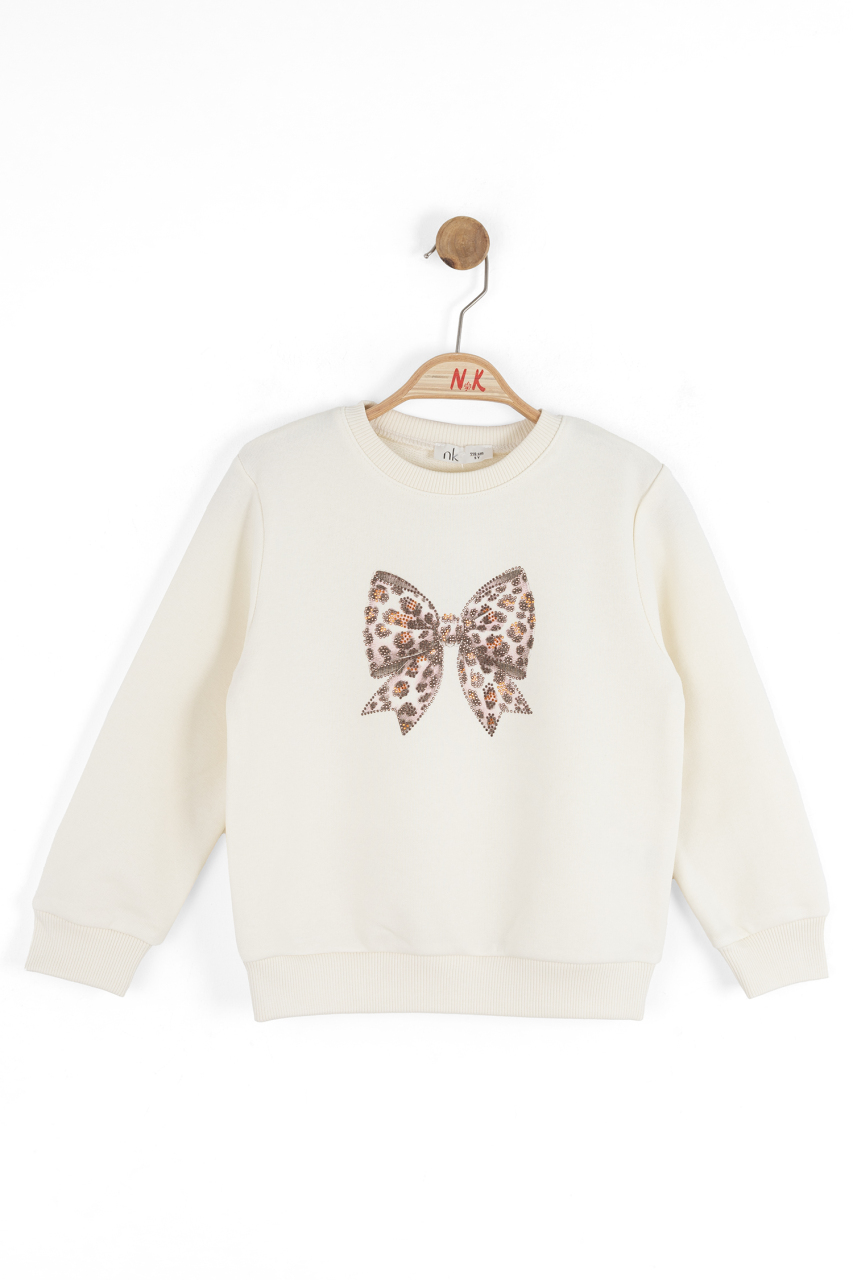Kız Çocuk Sweatşirt 4-8 Yaş 39530 Krem - 2