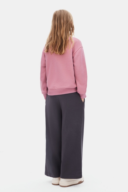 Kız Çocuk Sweatşirt 8-14 Yaş 39322 Lila - 3