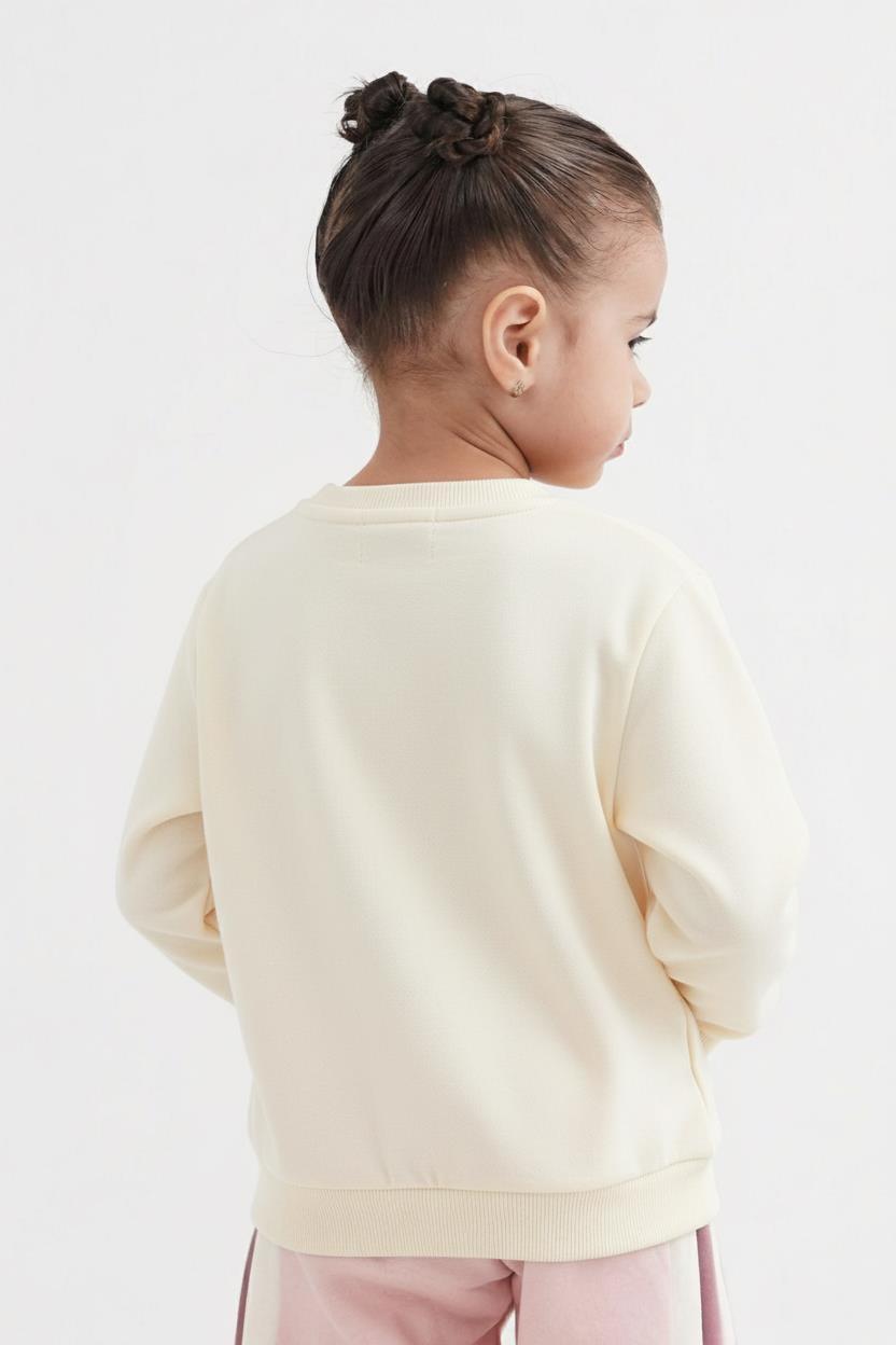 Kız Çocuk Sweatşirt 1-4 Yaş 39629 Krem - 2