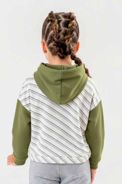 Kız Çocuk Sweatshirt 8-14 Yaş 37307 Haki - 2