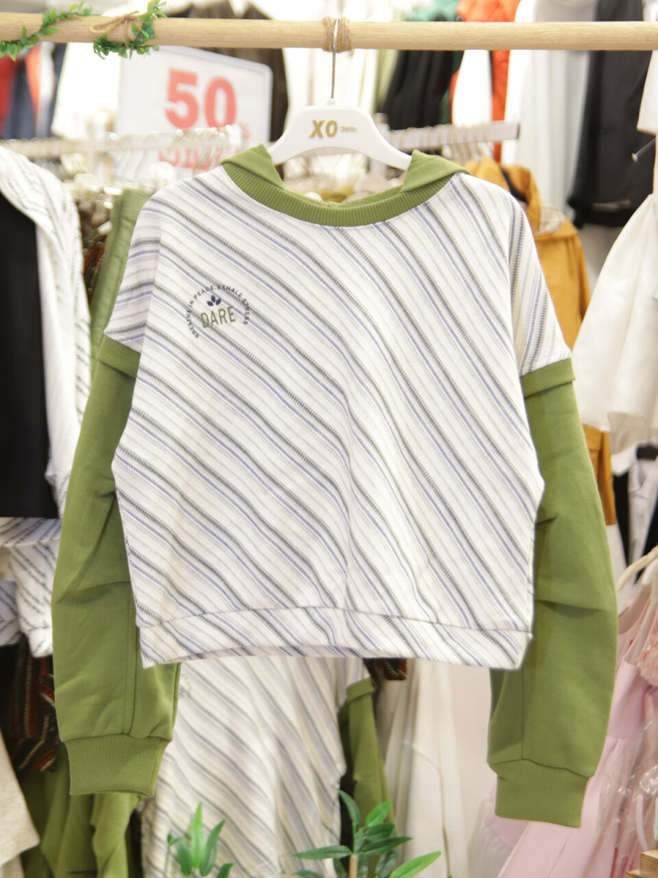 Kız Çocuk Sweatshirt 8-14 Yaş 37307 Haki - 3