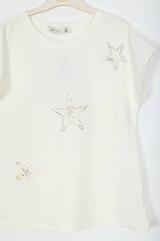 Kız Çocuk Tişort 5-9 Yaş 36002 Beyaz - 2