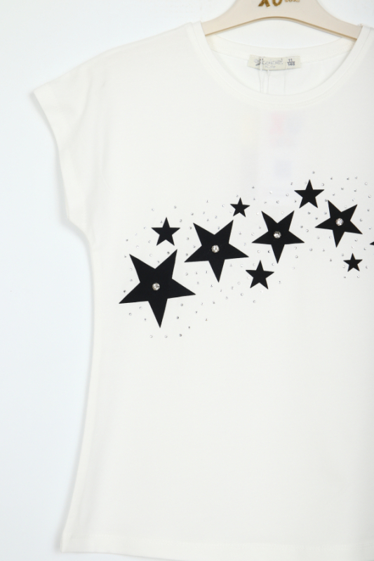 Kız Çocuk Tişort 10-14 Yaş 35950 Beyaz - 2