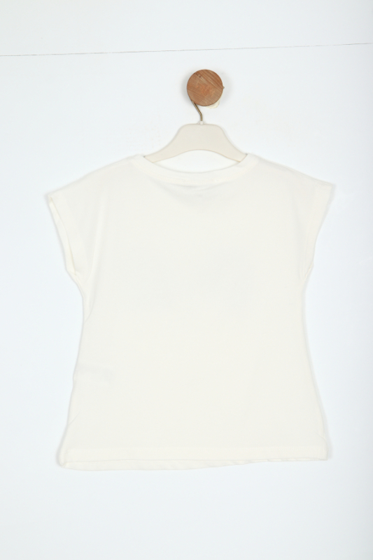 Kız Çocuk Tişort 1-5 Yaş 36033 Beyaz - 3
