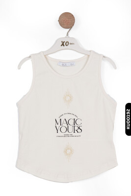 Kız Çocuk Tişört 8-14 Yaş 36335 Ekru - 2