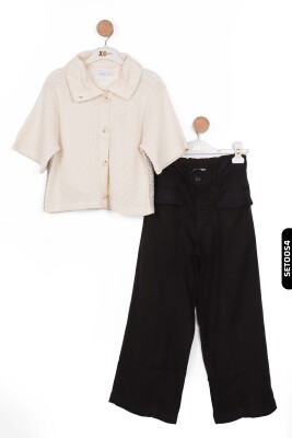 Kız Çocuk Tişört 8-14 Yaş 36335 Ekru - 5