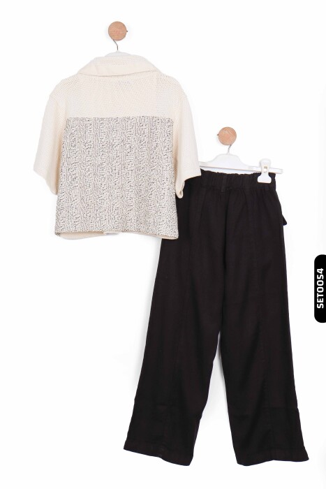 Kız Çocuk Tişört 8-14 Yaş 36335 Ekru - 6