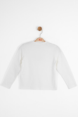 Kız Çocuk Tişört 8-14 Yaş 37320 Ekru - 2