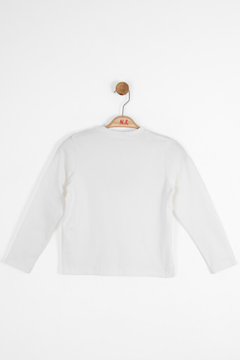 Kız Çocuk Tişört 8-14 Yaş 37320 Ekru - 2