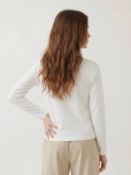 Kız Çocuk Tişört 8-14 Yaş 37320 Ekru - 2