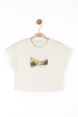 Kız Çocuk Tişort 8-14 Yaş 38380 Krem-Haki * - 3