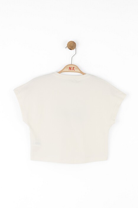 Kız Çocuk Tişort 8-14 Yaş 38380 Krem-Haki * - 6