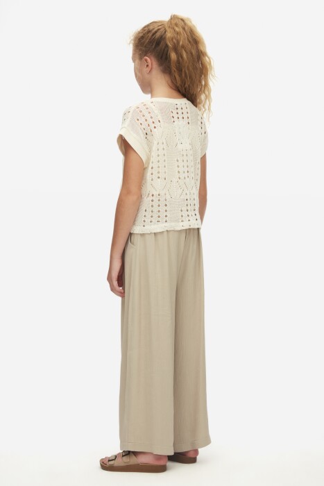 Kız Çocuk Tişort 8-14 Yaş 38367 Krem - 2