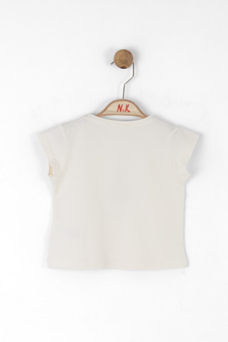 Kız Çocuk Tişort 1-4 Yaş 38607 Krem - 2