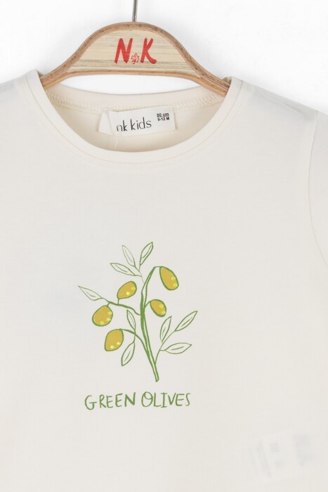 Kız Çocuk Tişort 1-4 Yaş 38607 Krem - 3