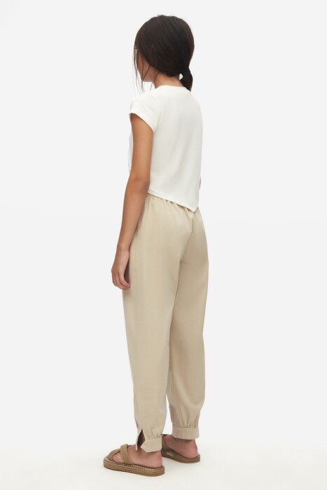 Kız Çocuk Tişort 10-16 Yaş 38806 Ekru - 5