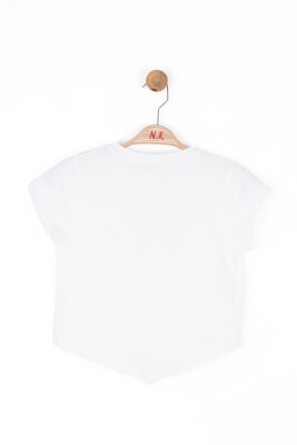 Kız Çocuk Tişort 10-16 Yaş 38806 Ekru - 8