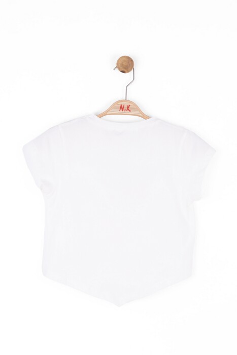 Kız Çocuk Tişort 10-16 Yaş 38806 Ekru - 8